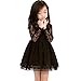 EGELEXY Little Girls' Romantic Long Sleeve Princess Dress Medium Black