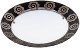 Honsel Leuchten 26791 Honsel Deckenleuchte rostfarbig antik Glas wei&szlig;