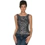 Beaded Sequin Top for Evening, Formal, Holiday, Party, Wedding by Sean Collection (10491) Black/Silver M