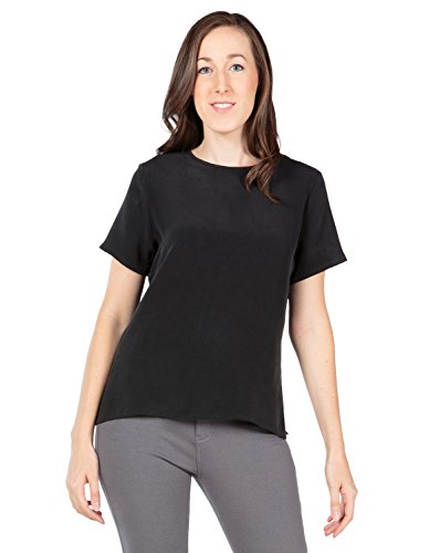 Women's Silk Short Sleeve Shell (Selene) Luxury Gifts by TexereSilk