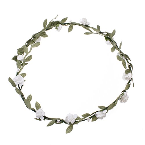 KINGSO Rose Flowers Branch Festival Wedding Garland Head Wreath Crown Floral Tool Adult Size