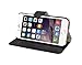 iPhone 6 Case, iPhone 6 Black Wallet Case, ACO-UINT iPhone 6 4.7 '' PU Leather Cover Skin Case (Strap Case - Black)