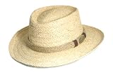 Scala Men's Rafia Braid Gambler Hat