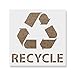 Recycle with Text Stencil Template - Reusable Stencil with Multiple Sizes Available