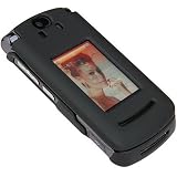 PCMICROSTORE Brand Motorola RAZR2 V8 V9m (NOT Compatible with AT&T V9) Rubberize Black Snap-On Crystal Case Cover with Removable Belt Clip