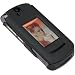 PCMICROSTORE Brand Motorola RAZR2 V8 V9m (NOT Compatible with AT&T V9) Rubberize Black Snap-On Crystal Case Cover with Removable Belt Clip