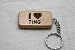 I Love Ting Wooden Keychain