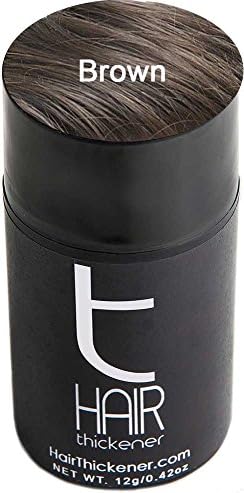 Keratin Hair Building Fibers 12g &amp; 25g Available in Grey, Light Grey, Brown, Light Brown, Medium Brown, Dark Brown, Black, Blonde, Medium Blonde, White and Auburn Color (12g, Brown)