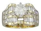 EGL Certified 2.61 cts Diamond Engagement Ring 14Kt Yellow Gold