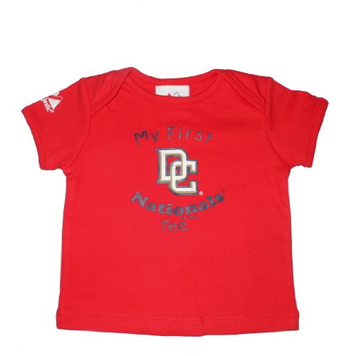 Majestic Infant Baby MLB Washington Nationals My First Tee T-Shirt - Red (Size: 12M)