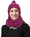 Women Winter Fashion Knit Crochet Hooded Infinity Scarf