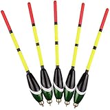 Free Fisher 5 pcs fishing bobber cork float glow balsa wood
