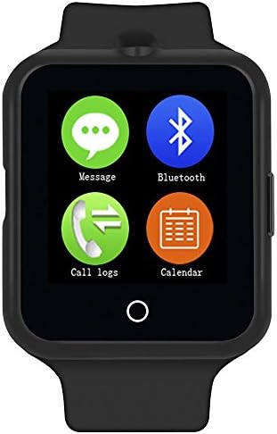 Heart Rate Monitor Smart Watch Phone,Facleta 1.22INCH IPS Touchscreen GSM Phone Watch,Phone Mate Fitness Tracker,UV TEST,Pedometer For IPHONE SAMSUNG S7 Android Mobile-Black Color