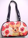 Cute Chihuahua Dog Rhinestone Handbag Purse Bag