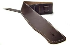 Dark Brown Leather Guitar Strap for Electric/Acoustic/Bass Guitar