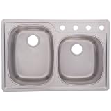 Buy FrankeUSA OSK954-18BX Offset Double Bowl Stainless Steel 33x22in. Topmount Sink by Franke
