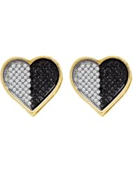 0.50CTW DIAMOND HEART EARRING