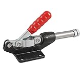 uxcell トグルクランプ プランジレッド ハンドルプッシュプル型トグルクランプ 386キロ851ポンド