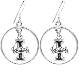Dayna U Idaho Vandals Sterling Silver Open Drop Earrings