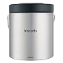 Brabantia Biscuit Barrel Matt Steel with Matt Black Lid