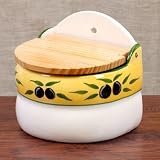 Hand Painted Salt Box with Lid