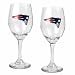 New England Patriots 2 Piece Wine Glass Set