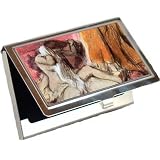 Seated Female Nude on a Chaise Lounge By Edgar Degas Business Card Holder
