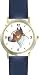 Pit Bull JP Dog - WATCHBUDDY&reg; DELUXE TWO-TONE THEME WATCH - Arabic Numbers - Blue Leather Strap-Children's Size-Small ( Boy's Size & Girl's Size )