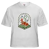 Art Nouveau Doe Vintage White T-Shirt by CafePress