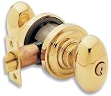 Baldwin 5225.003.ENTR Egg Knob Keyed Entry Set, Lifetime Polished Brass