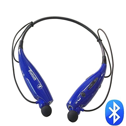 Bradychan® Wireless Bluetooth V4.0+EDR HV-800 Neckband Sport Stereo Universal Headset Headphone for Smartphone&Other Bluetooth-enabled Tablets 3Pcs (Dark blue)