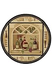 Wine Cellar Rug 5'6 Round Gold