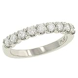 9 Stone Round Bead Set Diamond Wedding Band .57cttw
