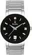 Bulova Men's 96D18 Silver Stainless-Steel Quartz Watch with Black Dial