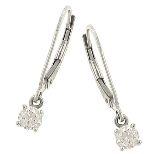 41uIsq QZtL Rotund prong Kit Leverback Diamond Earrings . 51cttw