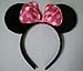 Mickey Mouse Ears Solid Black&Bow Minnie Headband for Boys&Girls Birthday Party