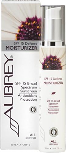 Aubrey Organics SPF 15 Defense Moisturizer * CERTIFIED NATURAL DAYTIME MOISTURIZER * for All Skin Types - 1.7oz