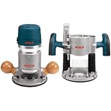 Bosch 1617EVSPK 12 Amp 2-1/4-Horsepower Plunge and Fixed Base Variable Speed Router Kit with 1/4-Inch and 1/2-Inch Collets