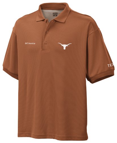Columbia NCAA Men's Texas Longhorns Collegiate Perfect Cast Polo (Cedar, Large)
