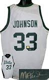 Magic Johnson signed Michigan State Spartans White Custom Jersey- PSA Hologram