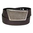 Mens Genuine Leather 1.5 Inch Wide Shred Motorcycle Buckle Fashion Belt by Gary Majdell Sport