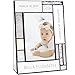 Baptism Gifts for Girls Or Boys Personalized Picture Frame Custom Engraved Glass 4x6 Vertical Photo Grey and Antique Yellow J Devlin Pic 392-46V EP615