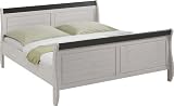 Steens 31765813 Bett Monaco 180 x 200 cm in Kiefer massive, wei&szlig; und dunkelbraun