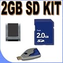 2GB SD Secure Digital Memory Card + USB SD Card Reader for Creative ZEN/Other SD Compatible MP3 Players - Accessory Saver Bundle by BigVALUEInc!
