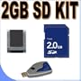 2GB SD (Micro SD With SD Adapter) Memory Card Secure Digital BigVALUEInc Accessory Saver Bundle for Fuji / Fujifilm Finepix Cameras