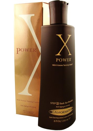 California Tan X Power Step 2 Maximizer Indoor Tanning Salon Tan Lotion for Men and Women 8fl.oz / e 235mL