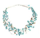Pearl strand necklace, 'Cool Shower'