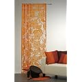 Fadenvorhang Dekoschal mit �sen Vorhang 140x235 orange Blumen Muster Gardine