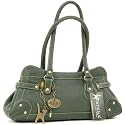 Catwalk Collection Leather Carnaby Handbag - Green