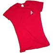 Star Trek (The Original Series) Engineering & Security Red Uniform Crop Sleeve Fitted Juniors T-Shirt